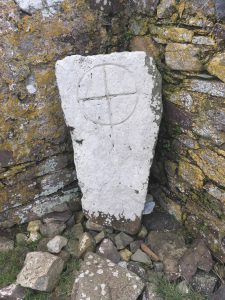 Ancient stone cross at the chapel ruins at St Nons - Ancient Connections