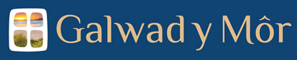 Galwady y Mor logo with blue background