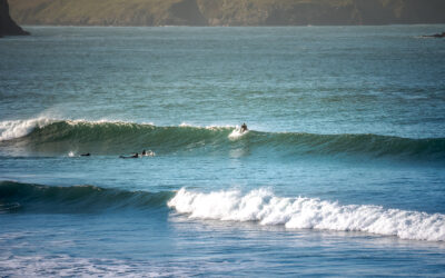 Surfing at Whitesands – Porthmawr
