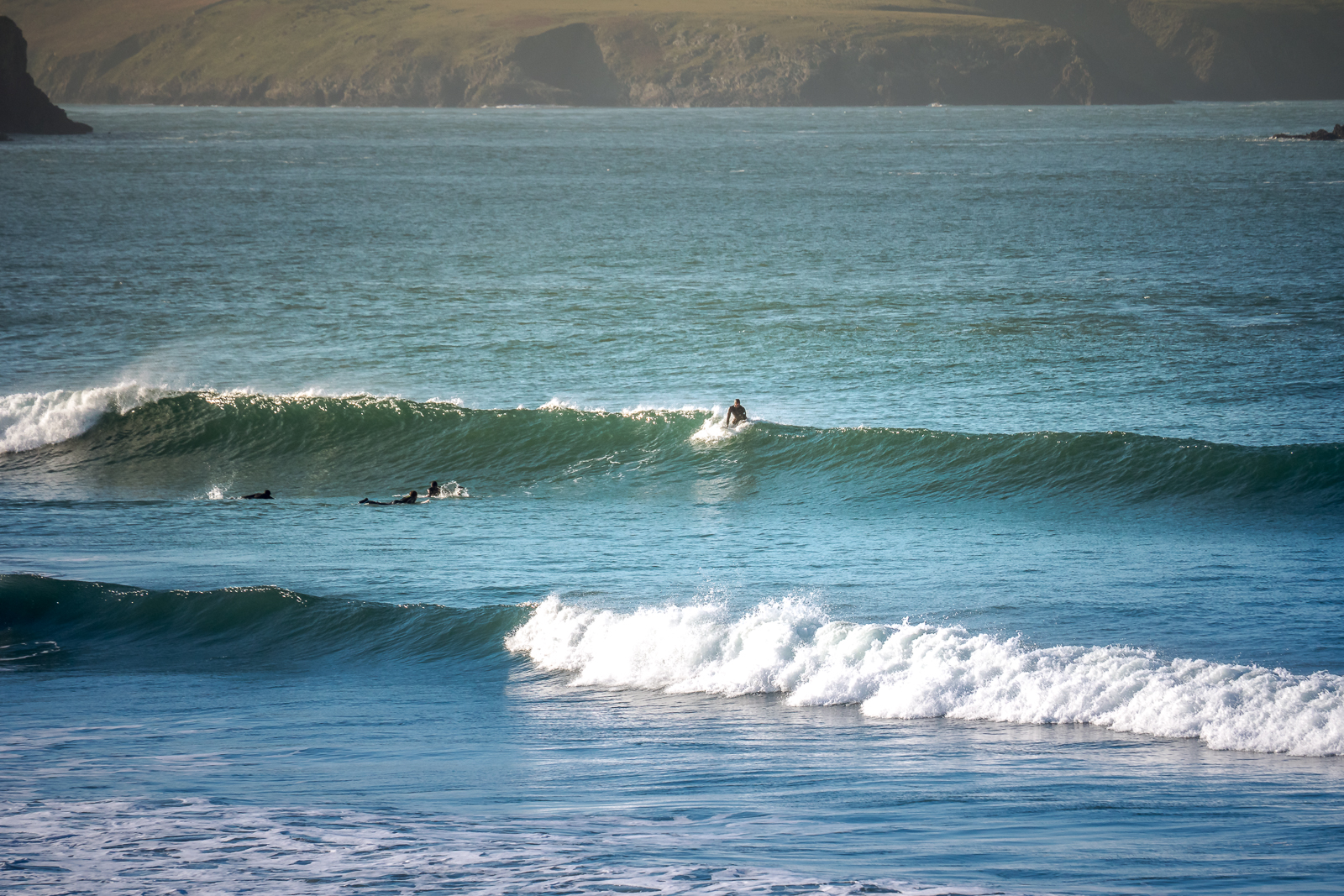 Surfing at Whitesands