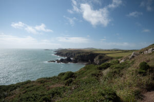 North towards Caerfai Bay and Ramsey Island